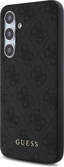 Mbështjellës Guess 4G Metal Gold Logo për Samsung Galaxy S24 FE S721, Gri