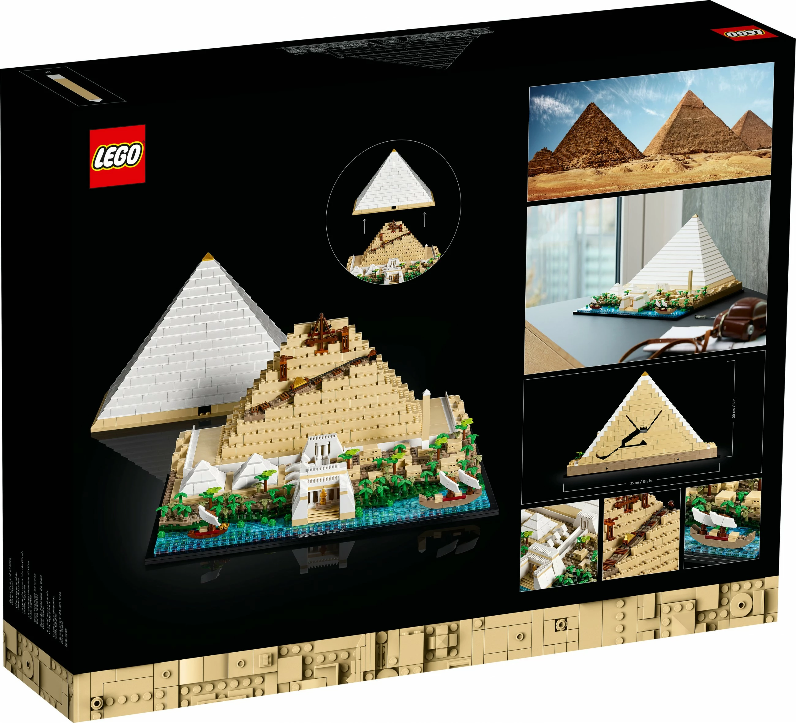 Set ndërtimi LEGO Architecture Great Pyramid of Giza, 1476 pjesë, Multikolor
