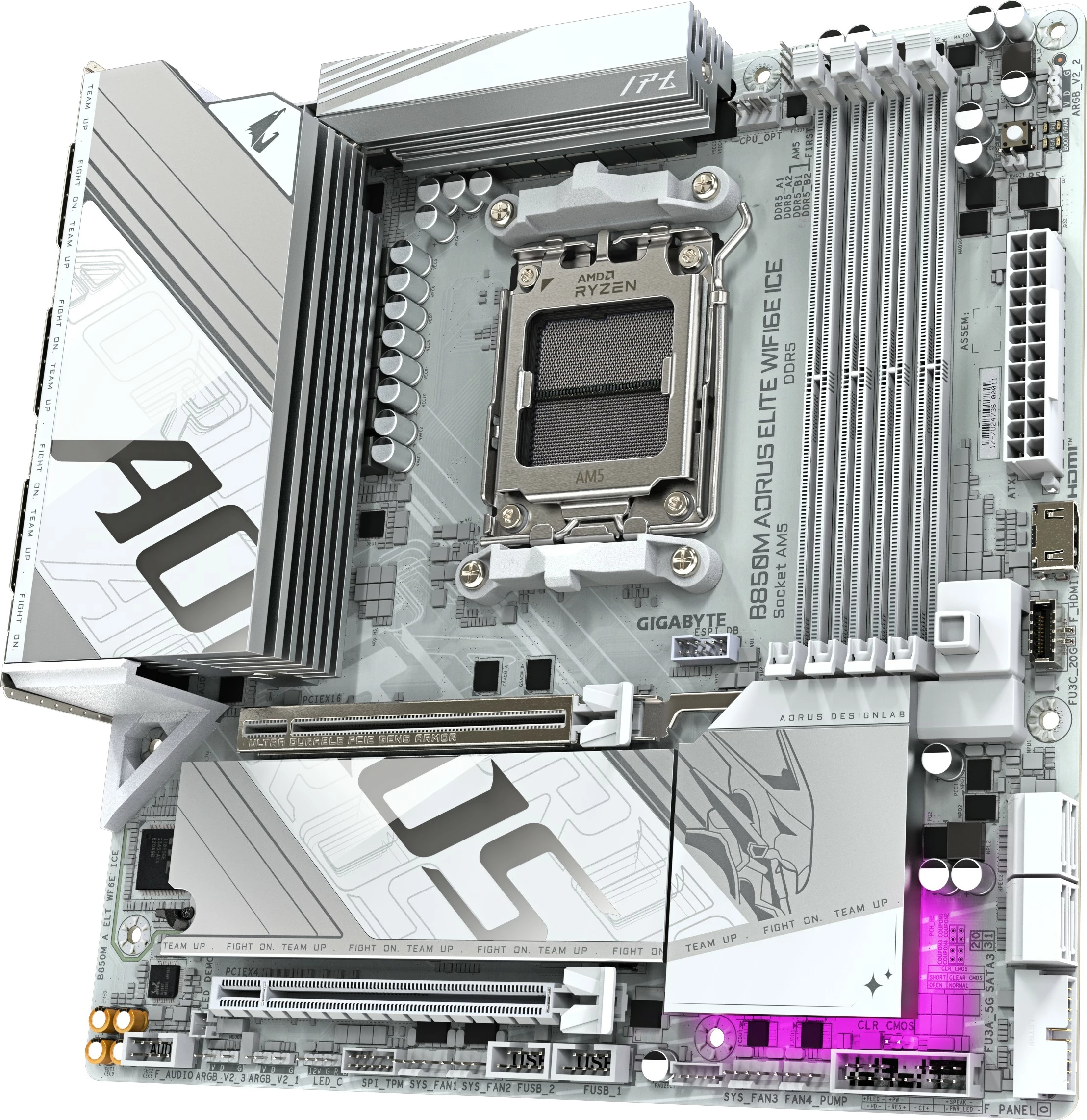 Pllakë amë Gigabyte B850M A ELT WF6E ICE, Socket AM5, micro ATX