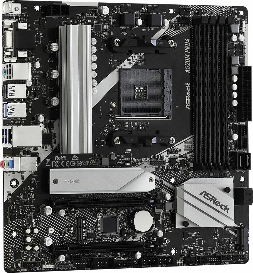 Pllakë amë ASRock A520M PRO4