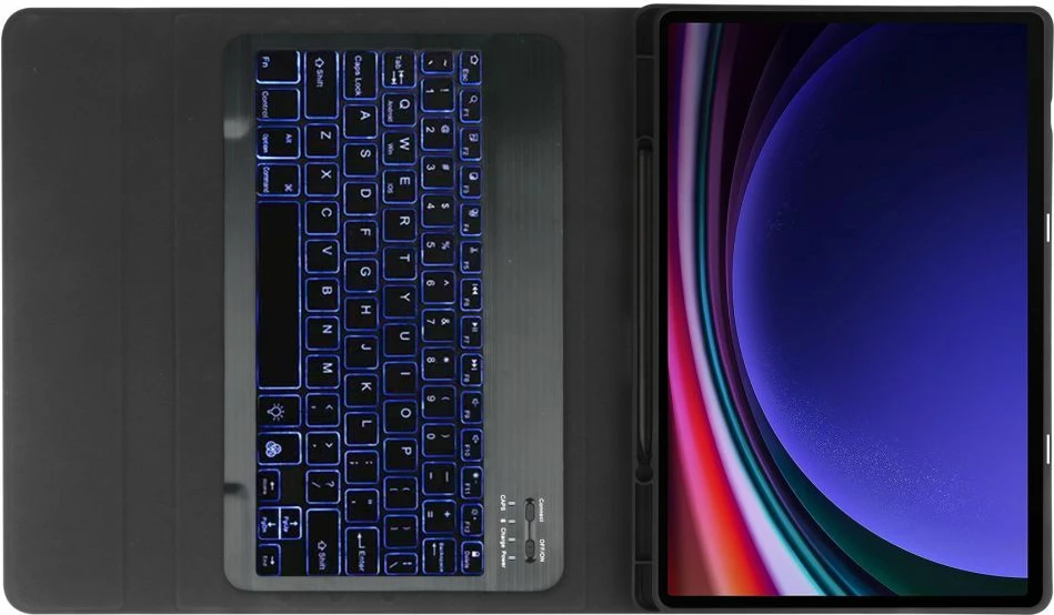 Mbështjellës me tastierë Tech-Protect SC Pen për Samsung Galaxy Tab S9 FE Plus 12.4", i zi