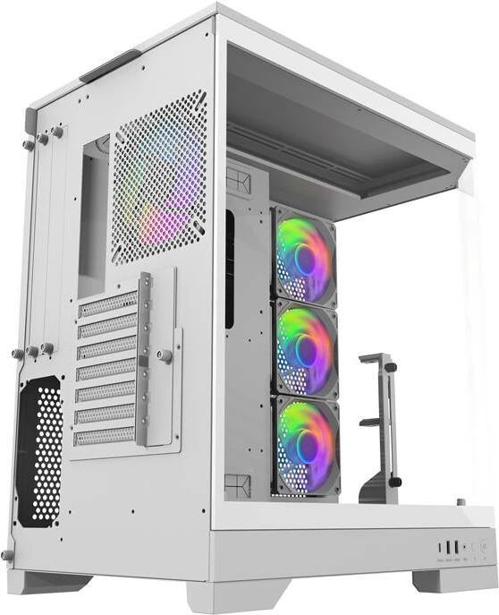 Kasë Darkflash DQX90, Big Tower, ATX, xham i temperuar, e bardhë