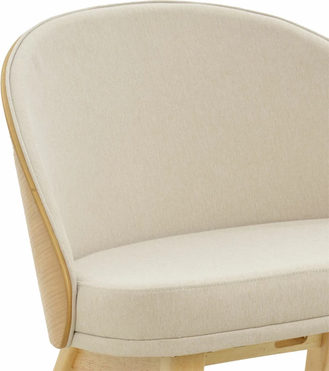 Karrige Sarian, pëlhurë bezhë-dru gome, këmbë natyrale, 69,5x71x70.5cm, set prej 2 copë