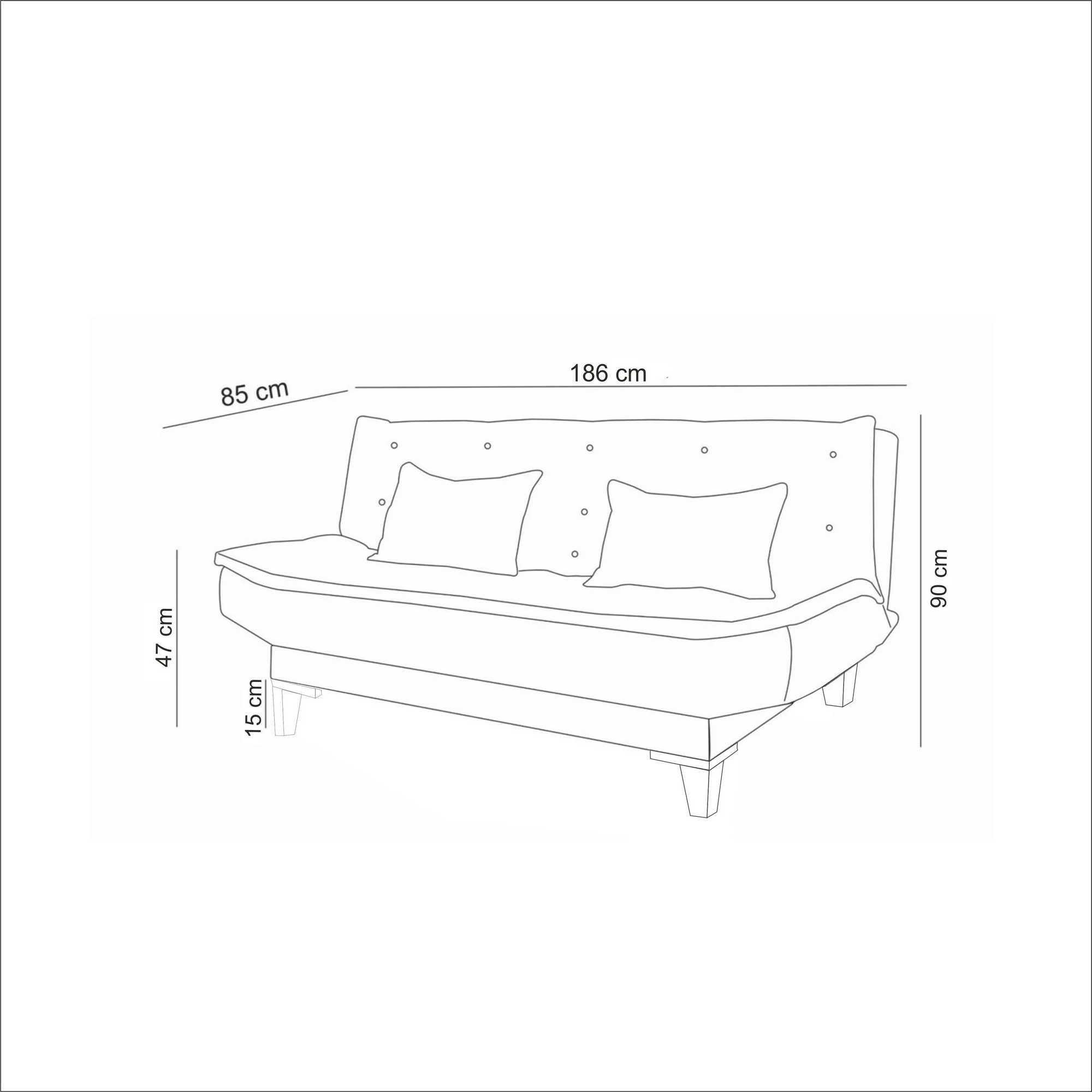 Set divan-krevat dhe karrige, ngjyrë e gjelbër, Atelier del Sofa, Santo-TKM03-1070