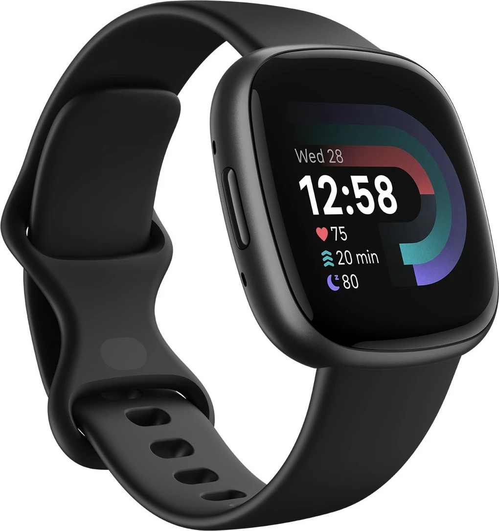 Smartwatch Fitbit Versa 4, Touchscreen, GPS, 200 g, e zezë