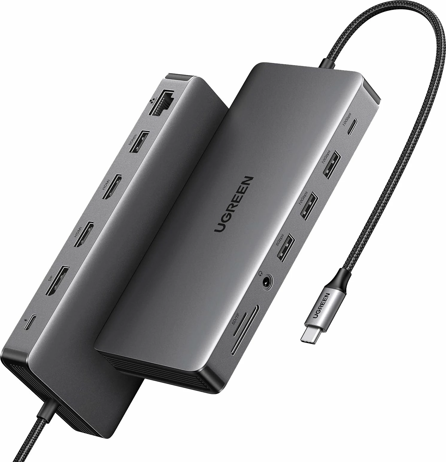Stacion dokimi USB-C Ugreen Revodok Pro 313 (15978) 13-port, PD 100W, HDMI 8K/4K, 10Gbps, gri