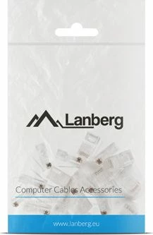 Konektor rrjeti RJ45 Lanberg Cat 5e UTP, 20 copë, transparent