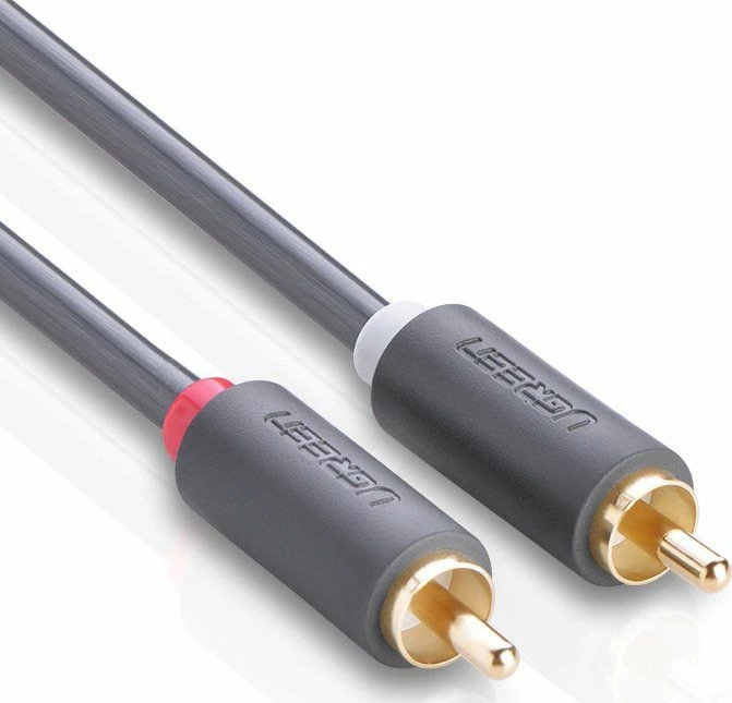 Kabllo audio RCA Ugreen UGR457BLK 2xRCA male në 2xRCA male 5 m, gri