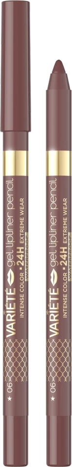 Laps për buzë Eveline Cosmetics Variety Waterproof Gel Lip Contour Pencil 06 për femra, 1 copë, 06