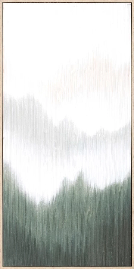 Pikturë dekorative Lost in Nature, kanavacë, kornizë druri, e bardhë, e gjelbër, natyrale, 45x90x5cm