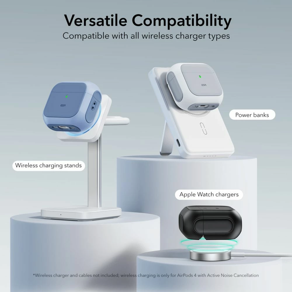 Mbështjellës ESR Orbit HaloLock për AirPods 4, me MagSafe, i zi