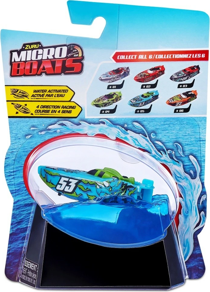 Lodër barkë ZURU Robo Alive Micro Boat Series 3, plastikë, ngjyra të ndryshme