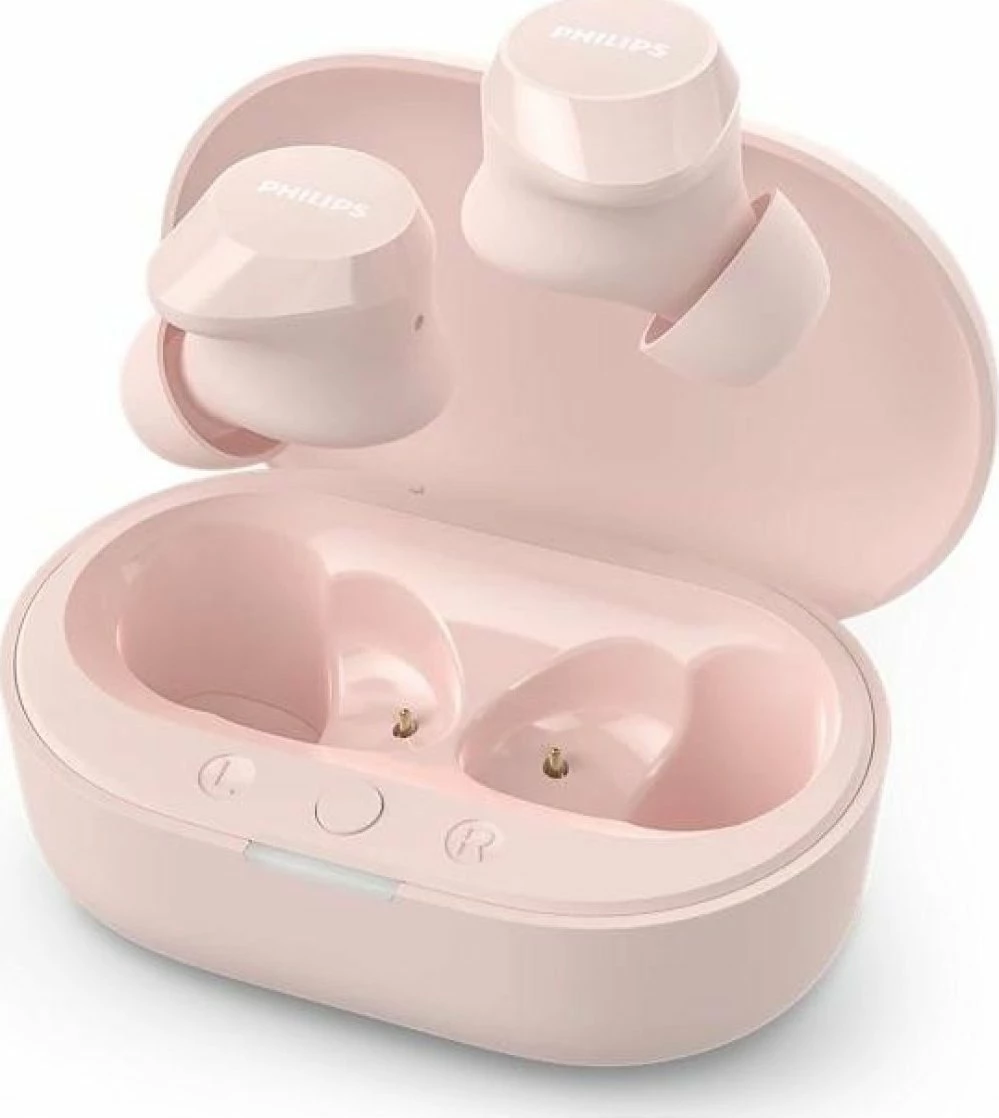 Kufje Philips TAT1209PK/00, true wireless Bluetooth, in-ear, mikrofon, IPX4, 6+12 h, rozë, set me kuti karikimi