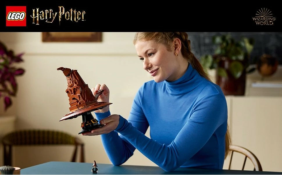 Set LEGO Talking Sorting Hat, 561 copë, plastikë, për të rritur, ngjyrë kafe