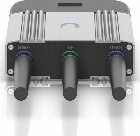 Ruter Ubiquiti UniFi UMR-Industrial 4G LTE, Wi‑Fi 4 2.4GHz, IP66, 2x Gigabit LAN, 3x antena të jashtme, gri