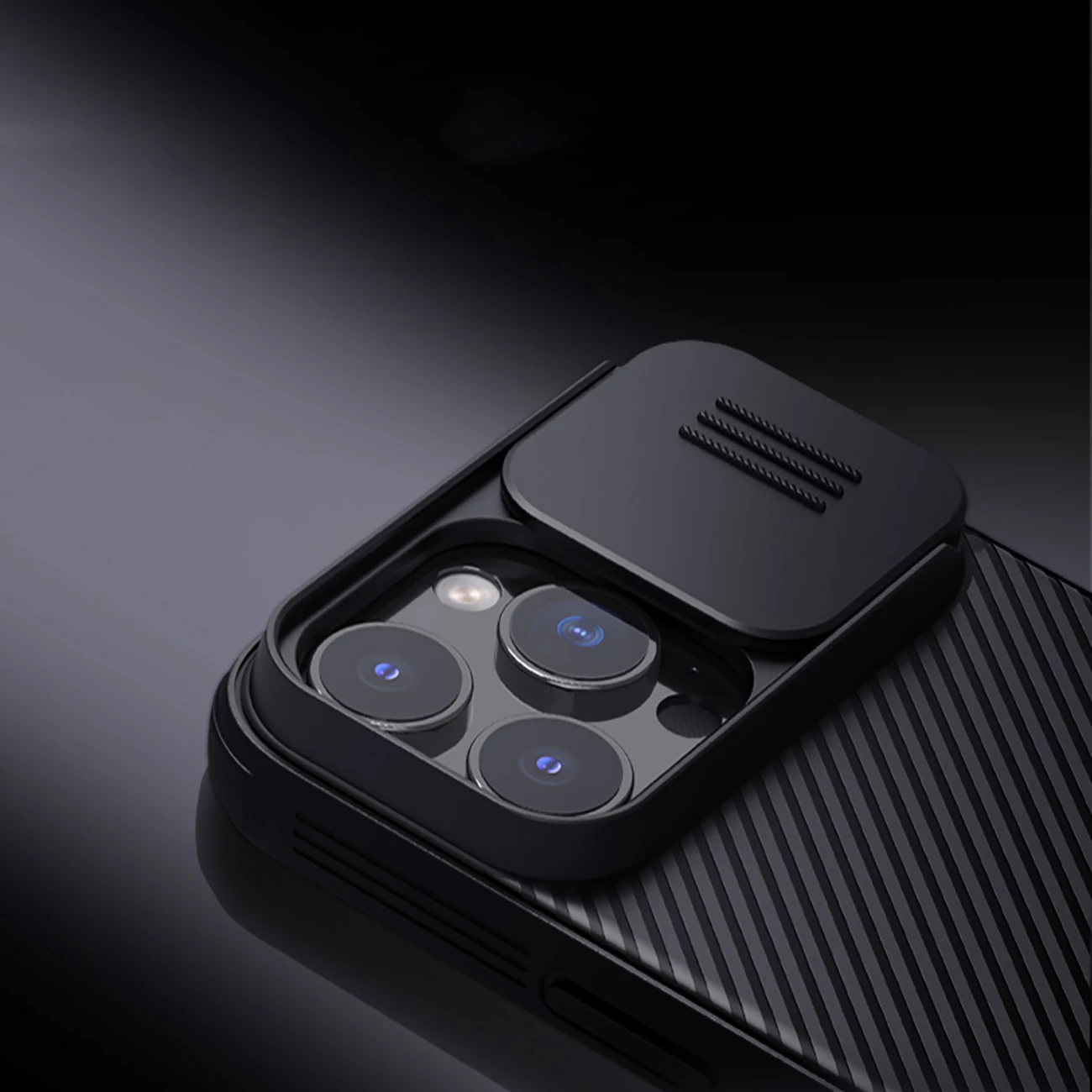 Mbështjellës Nillkin CamShield Pro Magnetic për iPhone 16 Pro Max, i zi