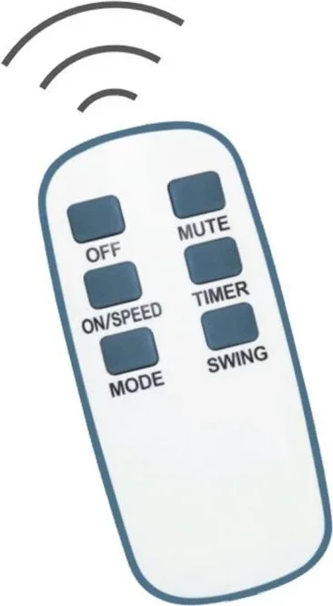 Ventilator në këmbë Elit FR-16W 16" 45W telekomandë 3 shpejtësi luhatje lartësi 1.3m i bardhë