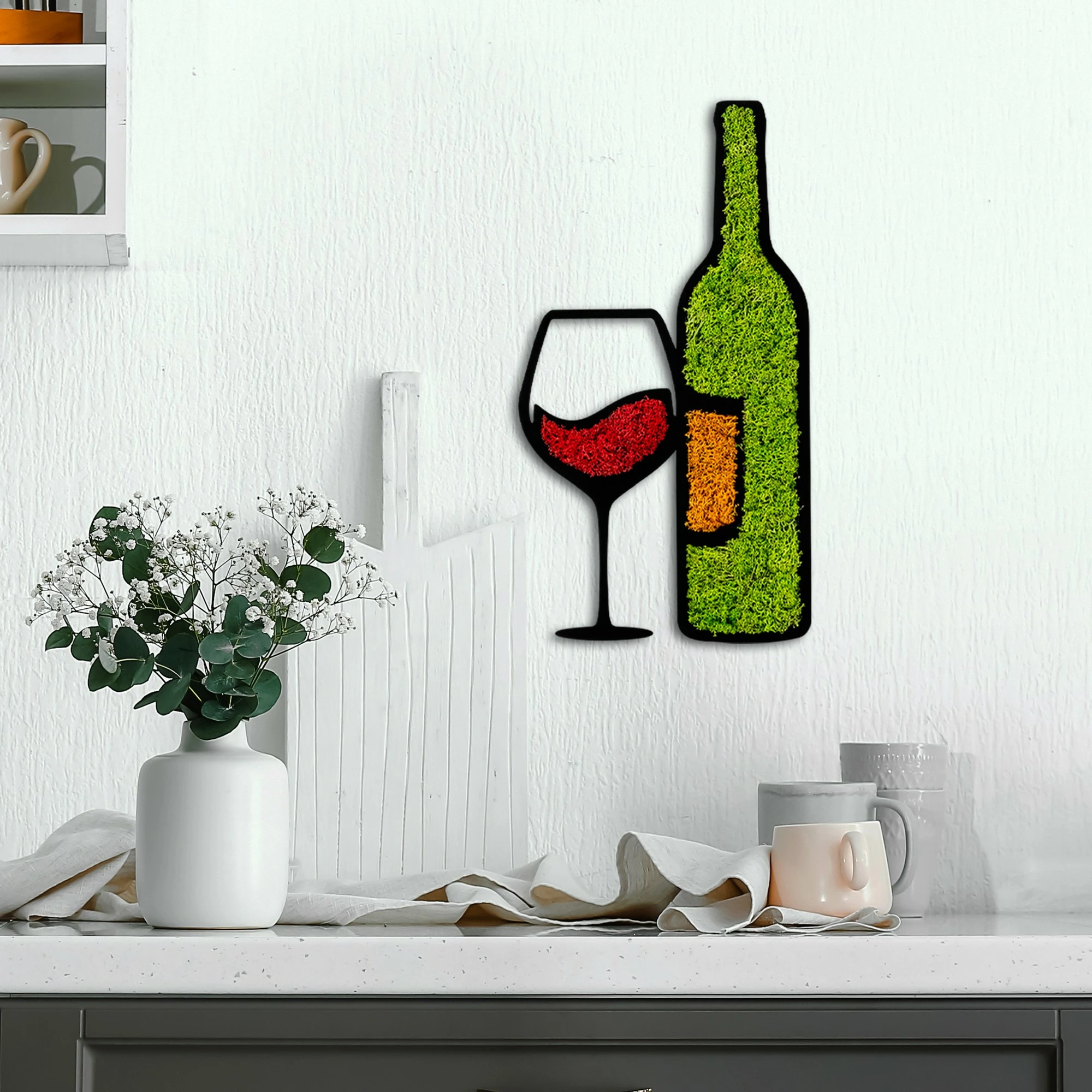 Aksesor dekorativ muri Wallity, myshk, motiv pije, 54x29cm