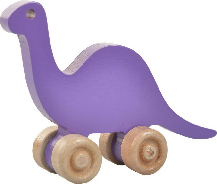 Lodër dinosaur prej druri, ngjyrë vjollcë, Skye Decor