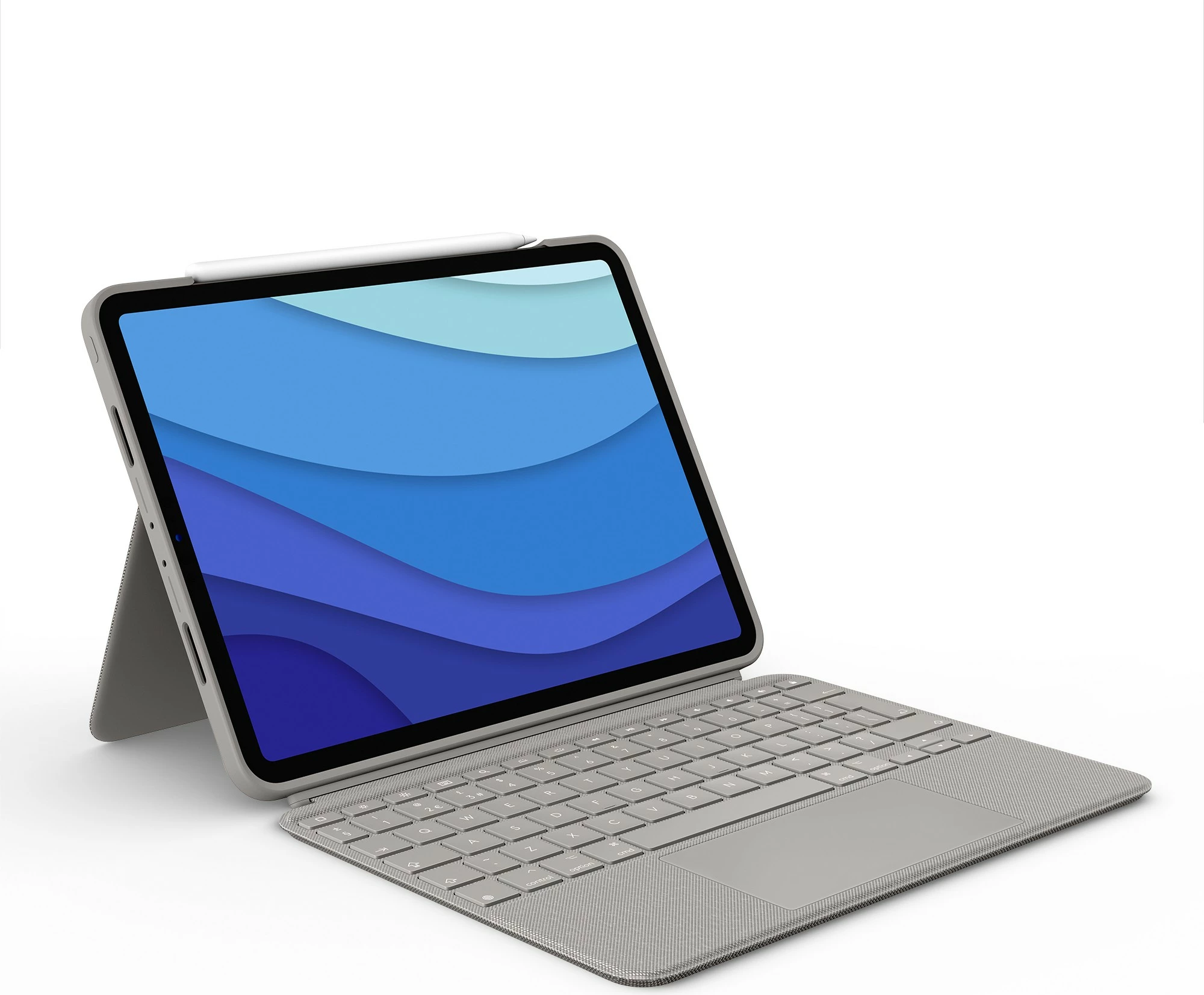 Mbështjellës tastierë Logitech Combo Touch për iPad Pro 11-inç, gri