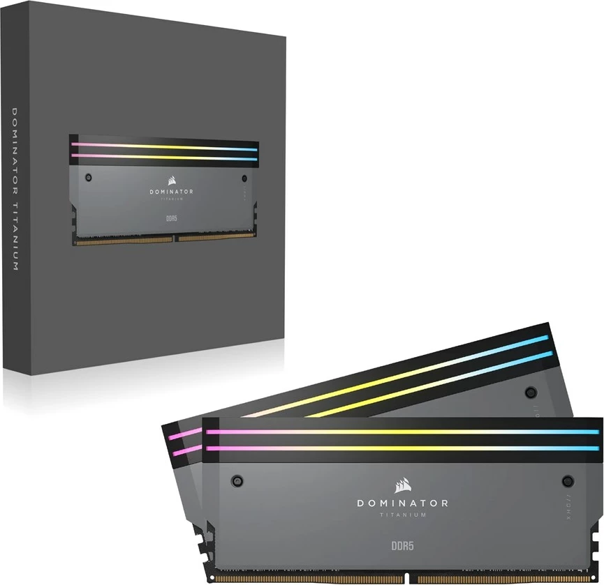 RAM memorje Corsair Dominator Titanium CMP64GX5M2B6000Z30, 64 GB (2x32 GB), DDR5, me ndriçim RGB
