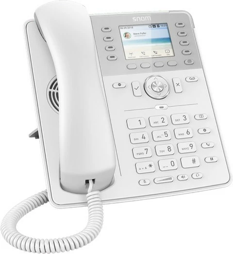 Telefon VoIP me kabllo, SNOM, D735, ekran 2.7", 12 llogari SIP, Gigabit PoE, e bardhë