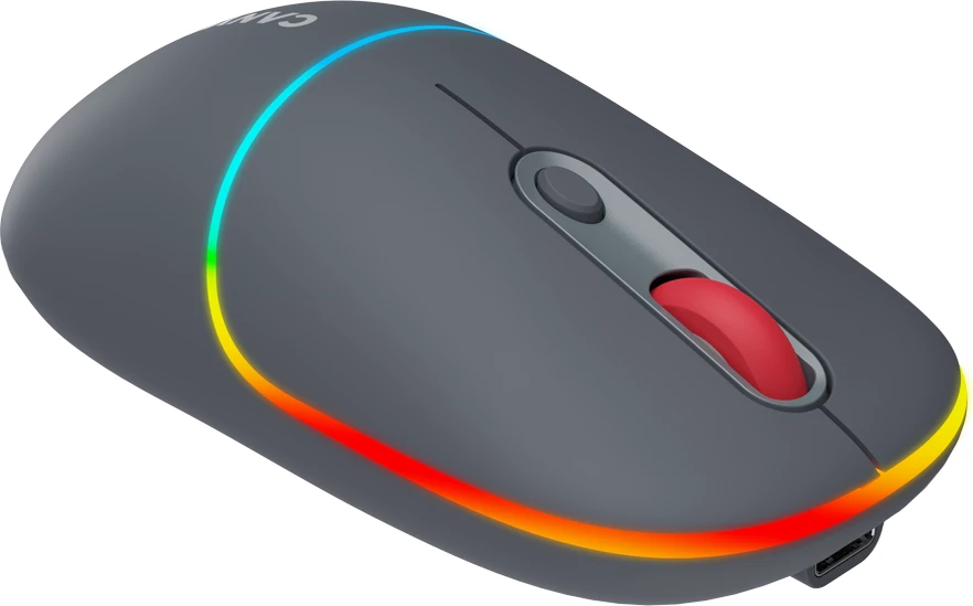 Maus CANYON MW-22 2në1 Bluetooth/2.4GHz, DPI 800-1600, RGB, me rimbushje, gri e errët