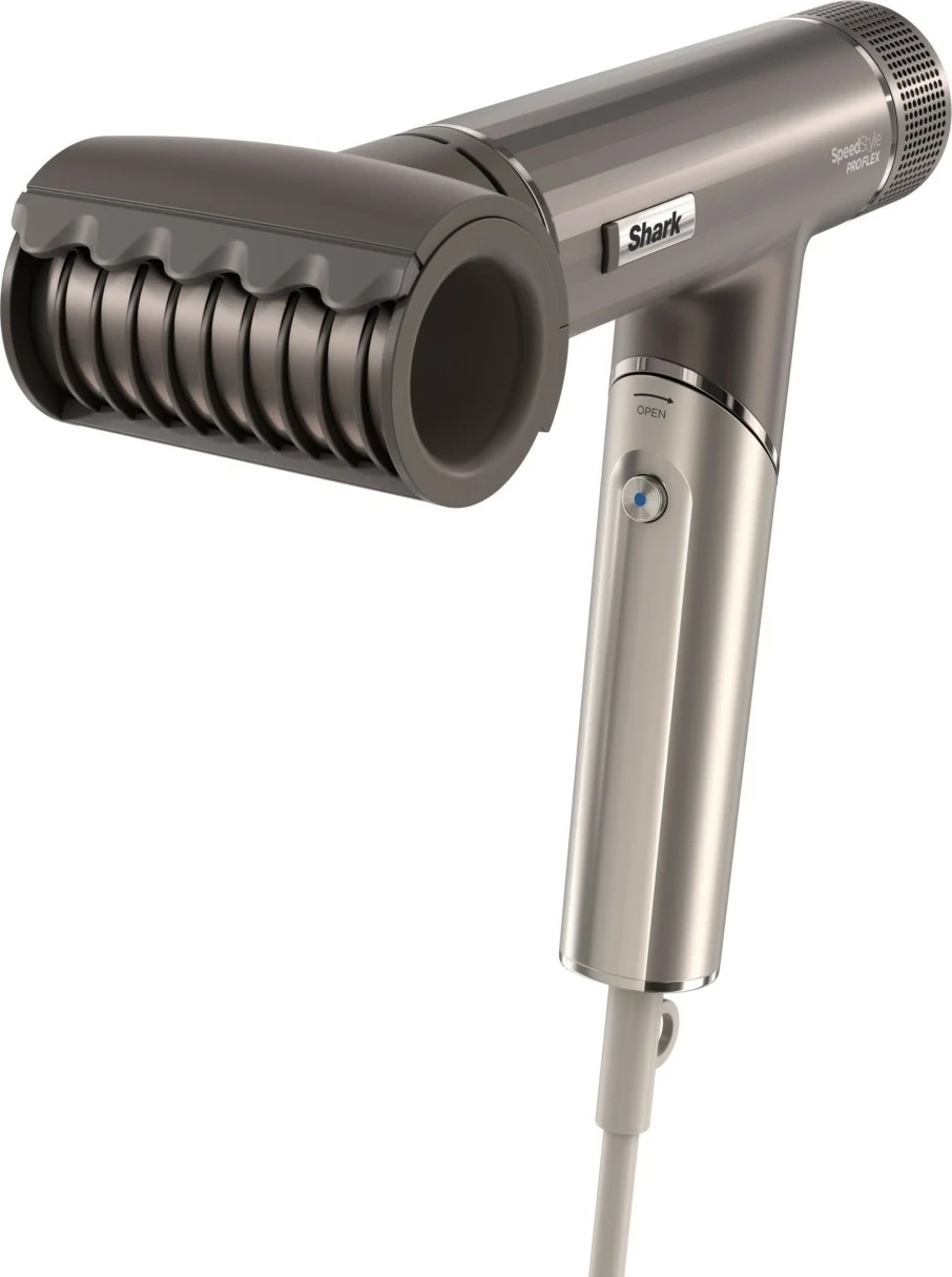 Tharëse flokësh Shark SpeedStyle Pro Flex HD542EU, 1700W, jonizim, 4 aksesorë, ngjyrë argjendtë
