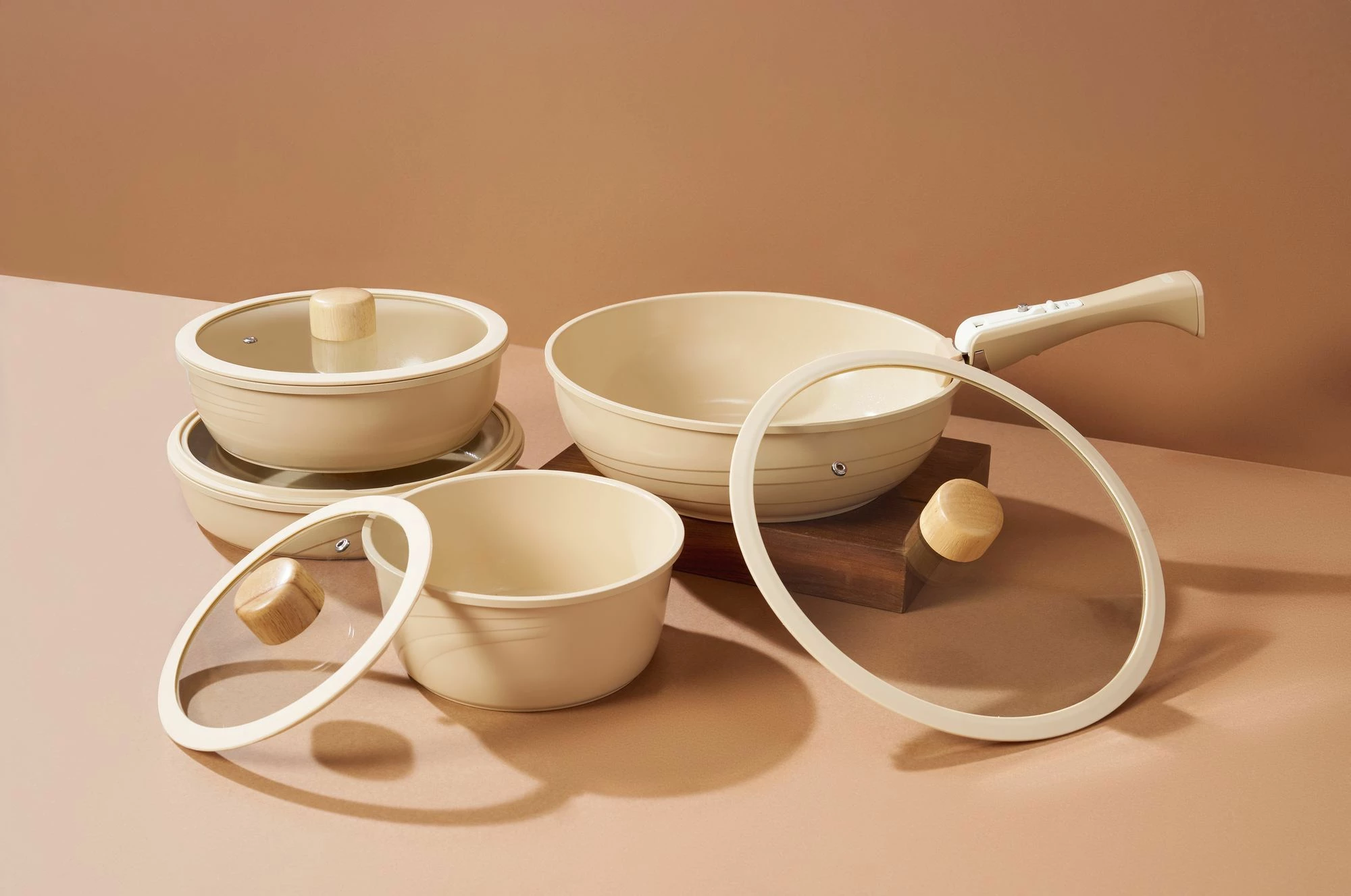 Set tenxheresh (14 copë), Hermia Concept, Hona XL, ngjyrë krem