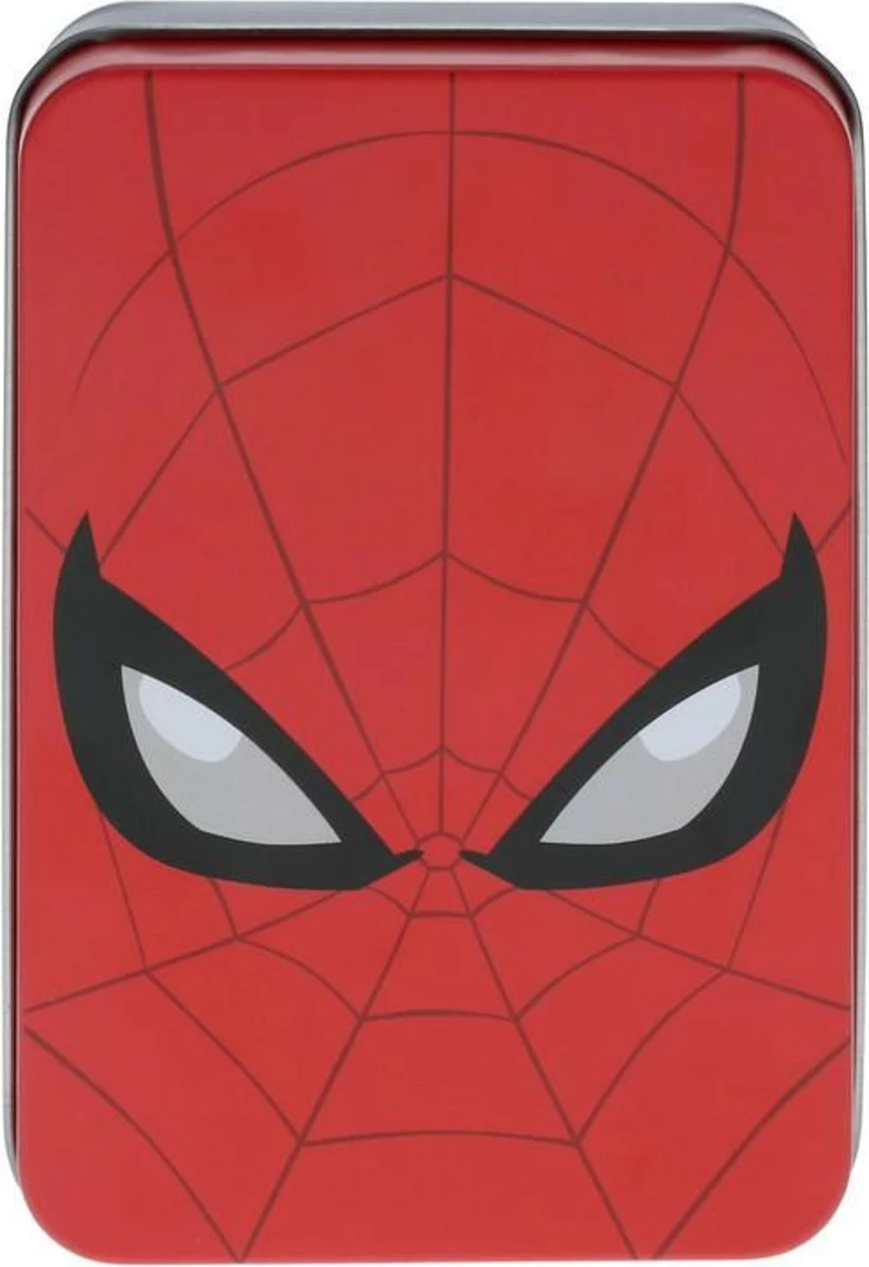 Letra loje Paladone Spider-Man, 54 karta, me kuti metalike, e kuqe