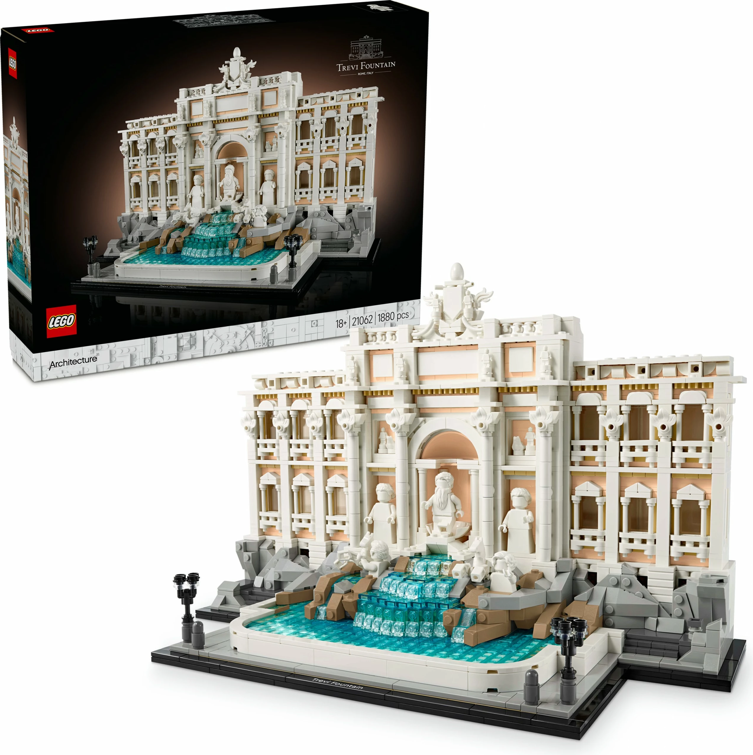 Set ndërtimi LEGO Trevi Fountain, 1880 copë, plastikë, shumëngjyrësh