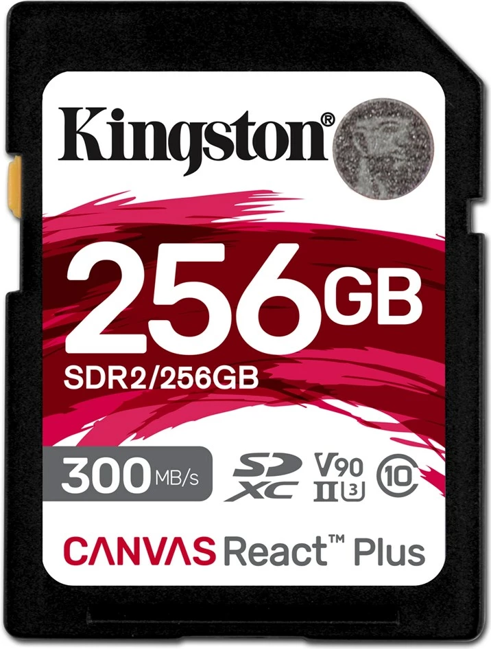 Kartelë memorie Kingston Canvas React Plus 256GB SDXC UHS-II, e zezë