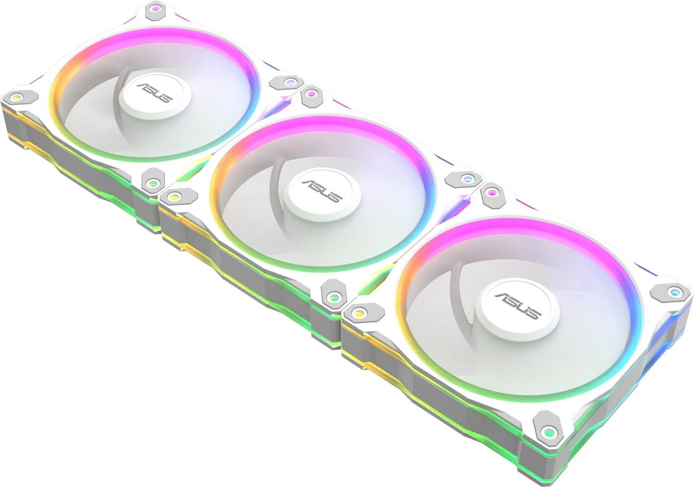 Set ventilatorë ASUS Prime MR120 Fan ARGB, 12 cm, për kasë, Bardhë, 3 copë
