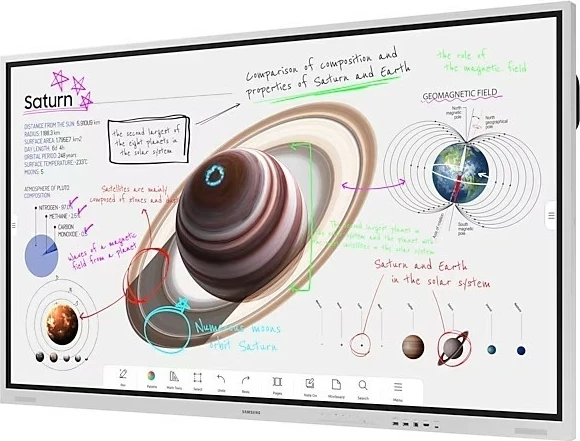 Monitor Samsung SMART Signage 75" WM75B Flip Pro, 4K, e bardhë