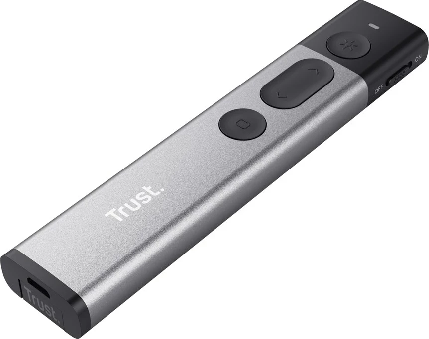 Prezantues wireless Trust Kazun RF, Alumini, i Zi