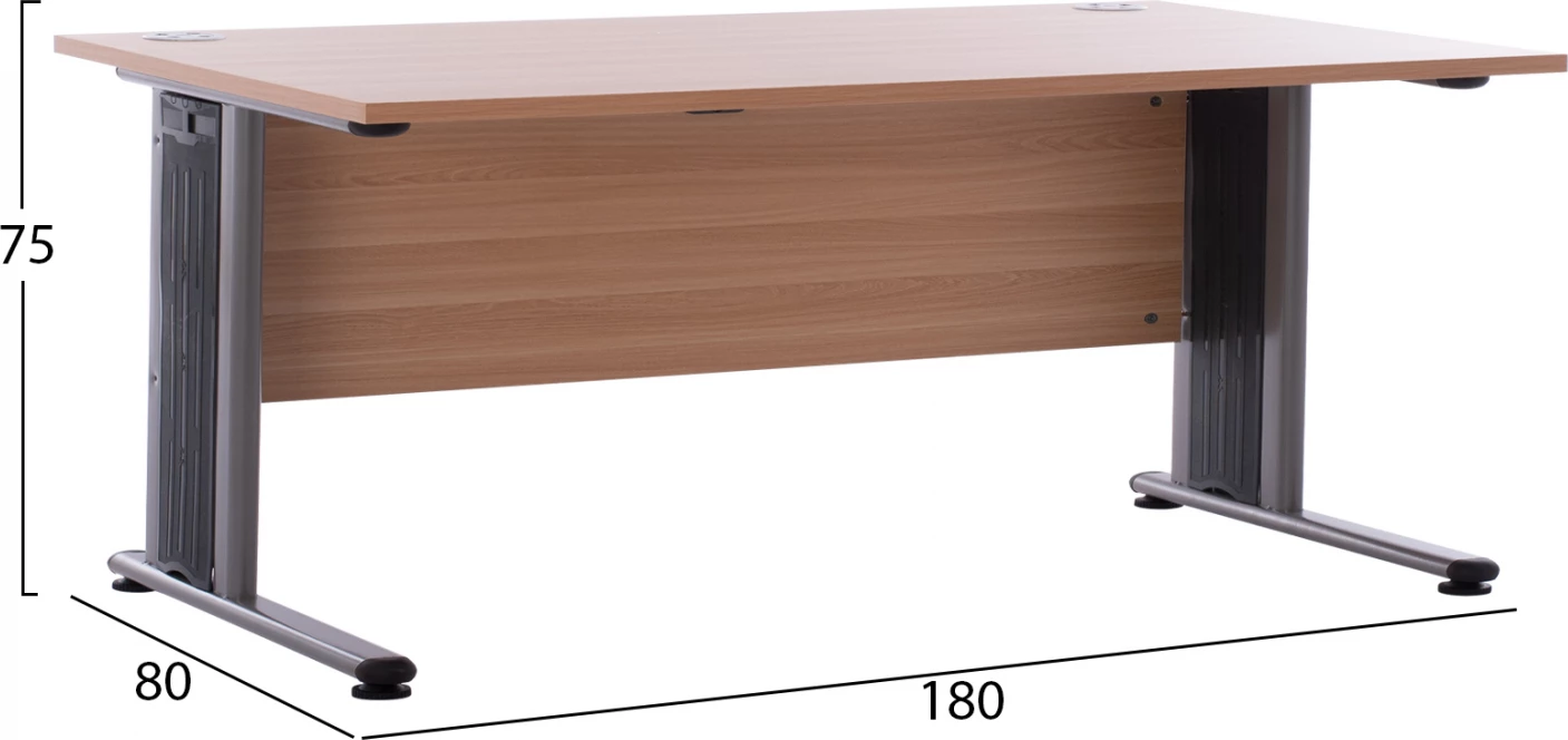 Tavolinë profesionale për zyre, ngjyrë lisi, FH2046.01, 180x80x75 cm