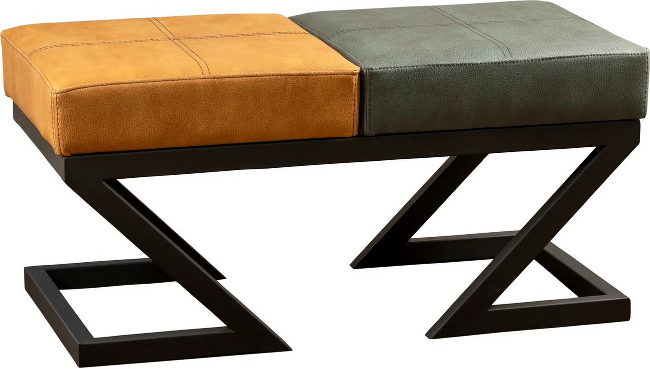 Puf Atelier del Sofa, ngjyrë mustard dhe e gjelbër, Brda