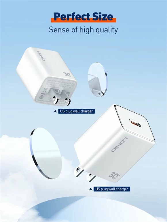 Karikues LDNIO A1508C 30W USB-C PD (5V/3A) i bardhë