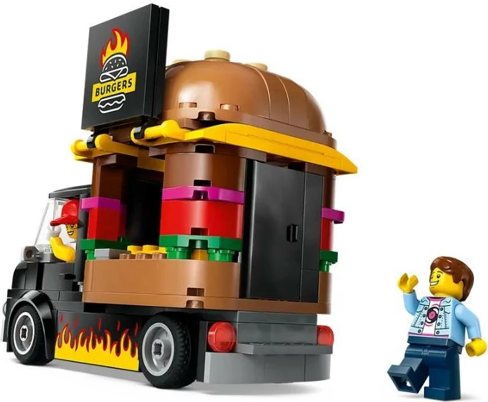 Set LEGO City 60404 Kamion me Burgera, 194 pjesë, plastikë