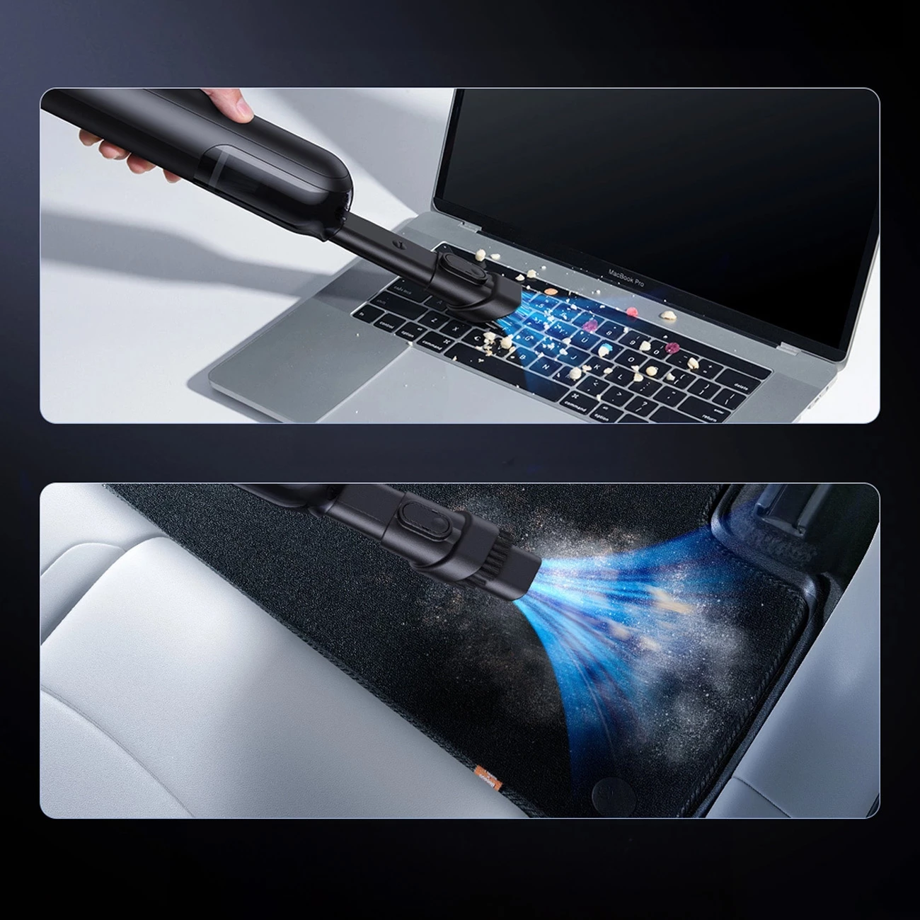 Fshesë me korrent portative Baseus A0 Pro, 4000 Pa, HEPA, pa tela, e zezë