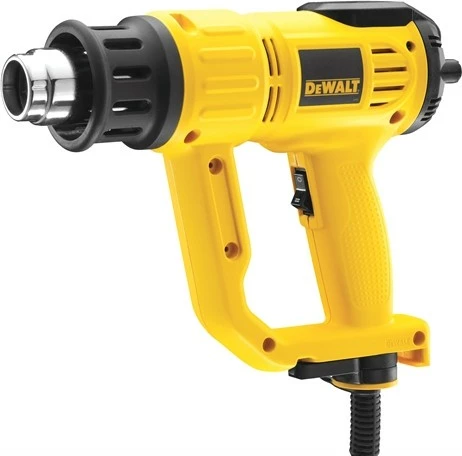 Pistoletë termike DeWalt D26414 2000 W, 50-600°C, LCD, 2 grykë, e verdhë
