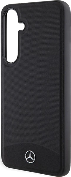 Mbështjellës Mercedes Leather Textured & Plain MagSafe për Samsung Galaxy S24+, i zi