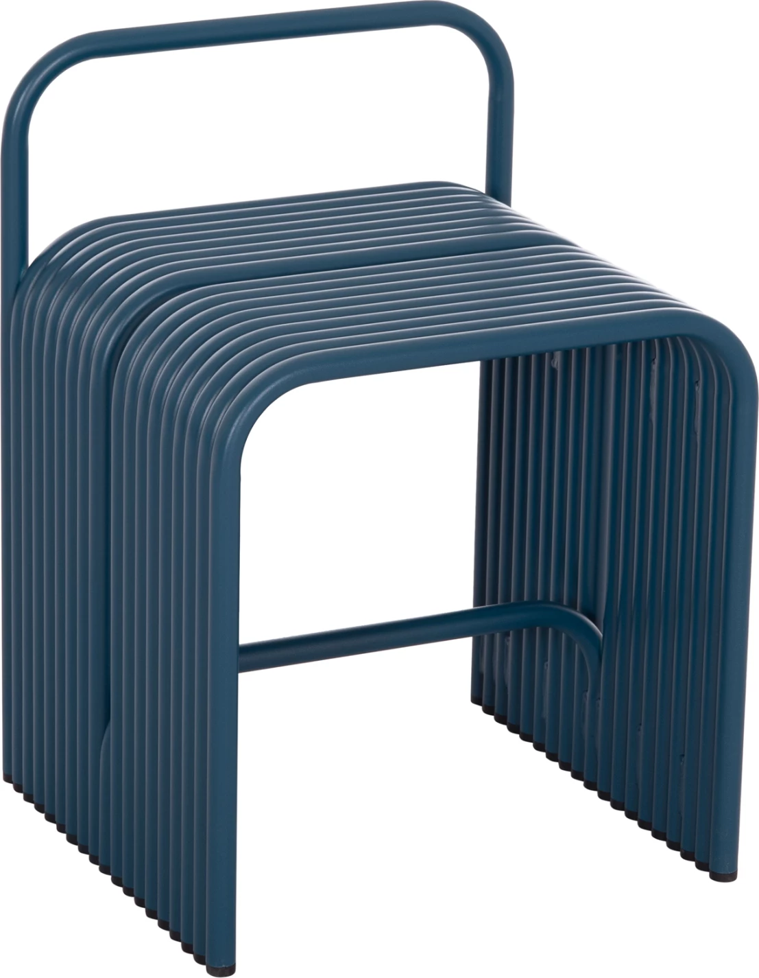 Karrige e ulët INTREPID, alumin, ngjyrë kaltër, 40x38x55Hcm