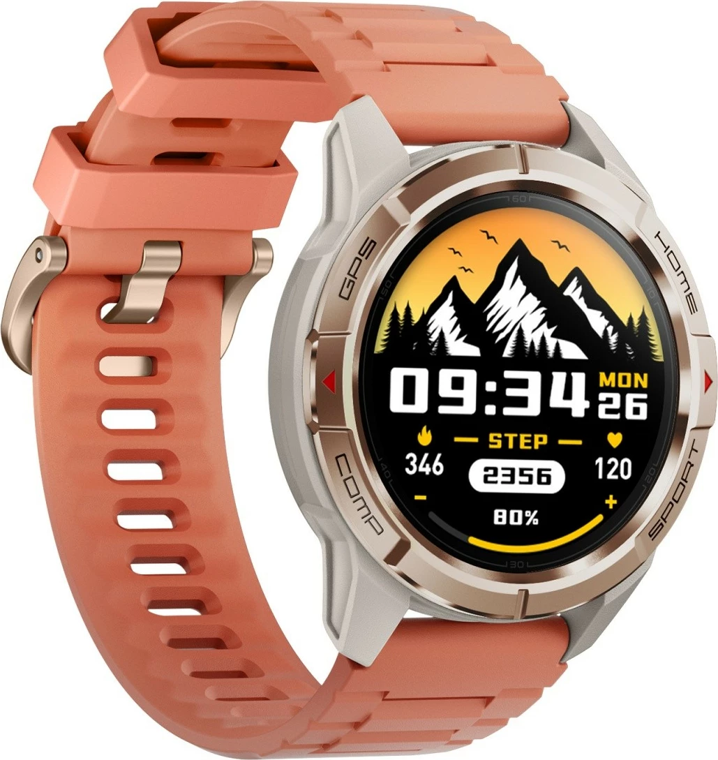 Smartwatch Mibro GS Active, 1.3", 400 mAh, AMOLED, GPS, Gold/Portokalli