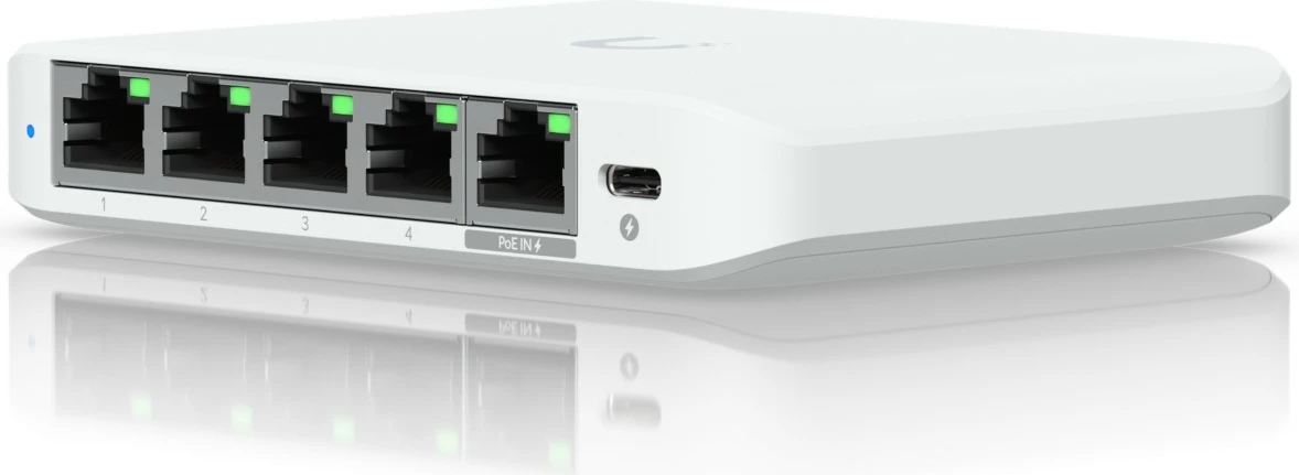 Switch Ubiquiti UniFi Flex Mini 2.5G, Managed, 5 porte, PoE, Desktop