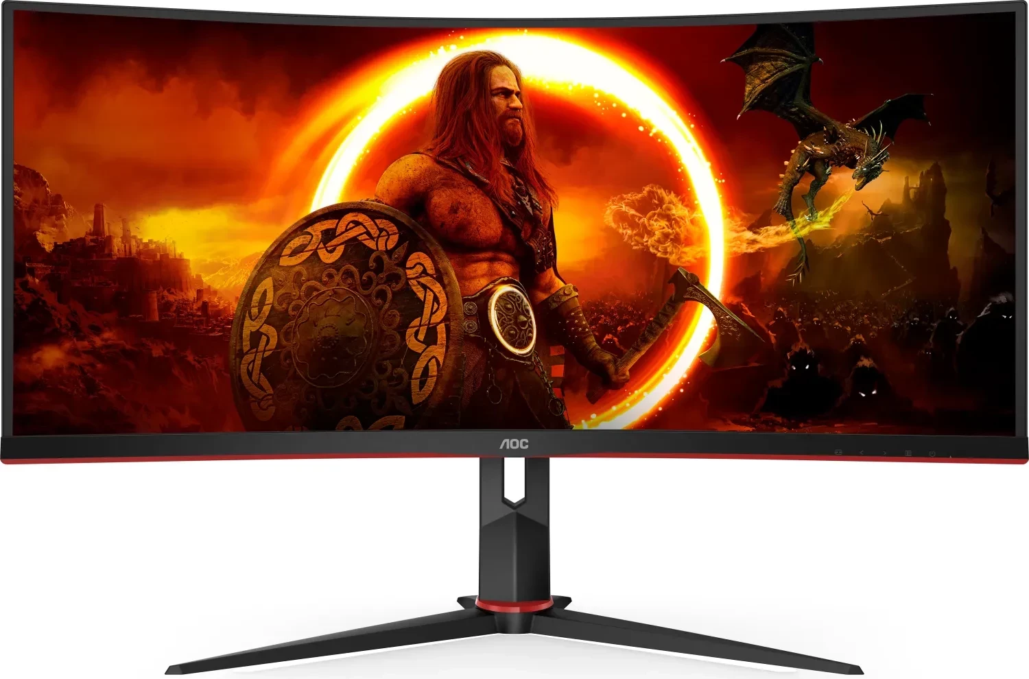 Monitor AOC CU34G2XP, 34 inç, 3440 x 1440, 180Hz, i zi