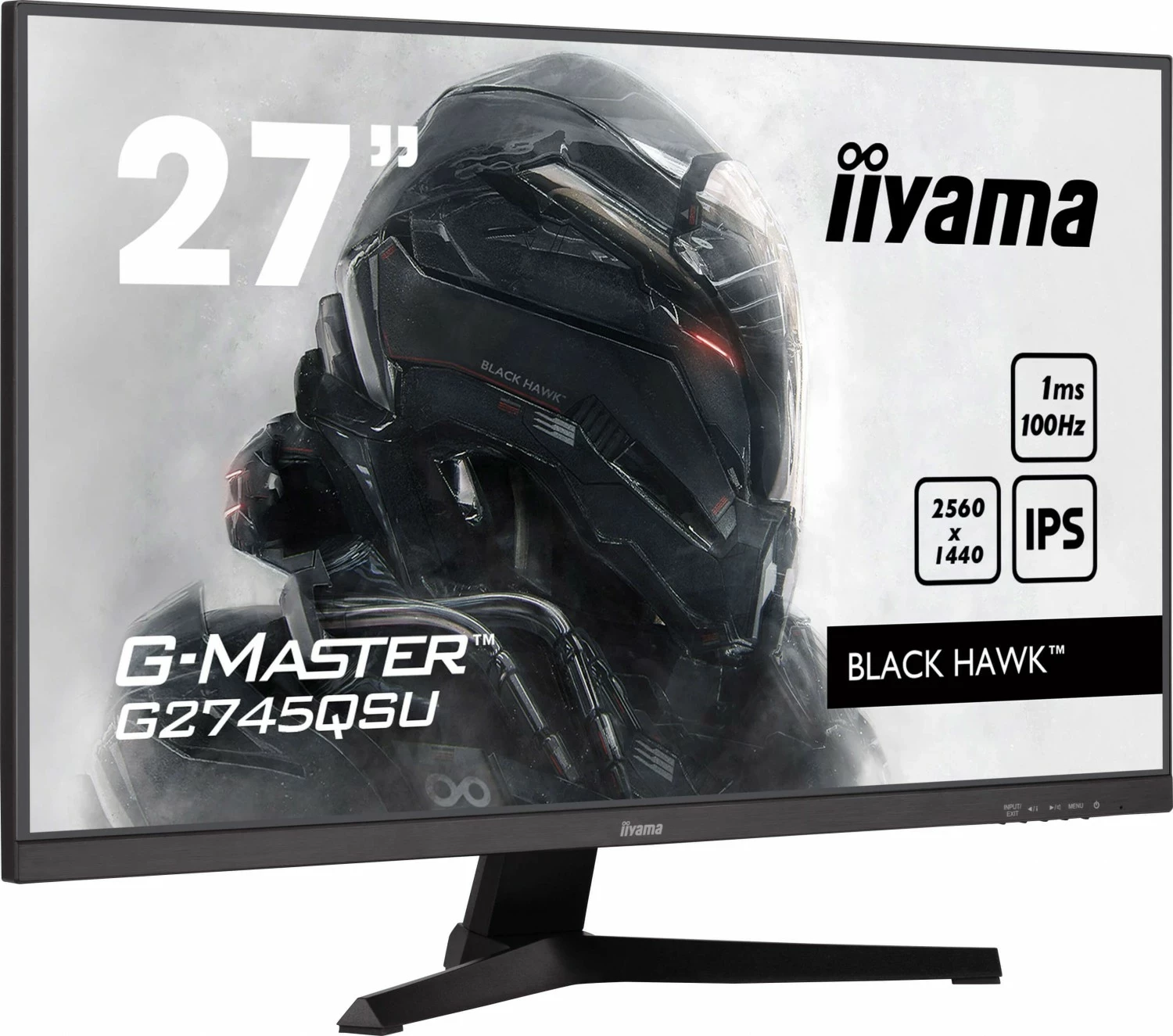 Monitor iiyama G-Master G45QSU-B2, 27", IPS, QHD, 1 ms, 100Hz, e zezë