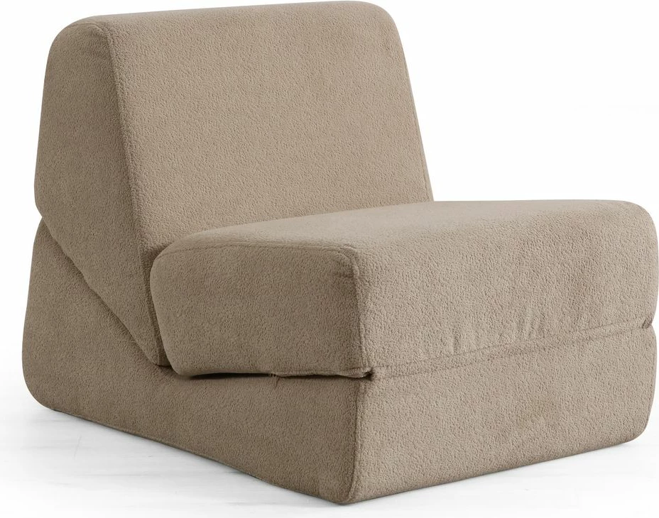 Krevat-karrige një vendës, ngjyrë krem e errët, Atelier del Sofa, Origami Convertable
