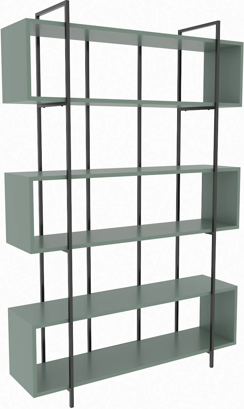 Raft librash Hanah Home, Bruti, ngjyrë e gjelbër dhe e zezë