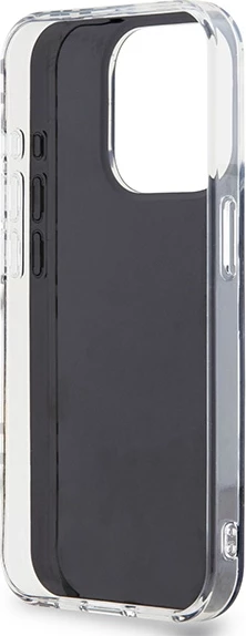 Mbështjellës DKNY IML Checkered Mono Pattern për iPhone 15 Pro, i zi